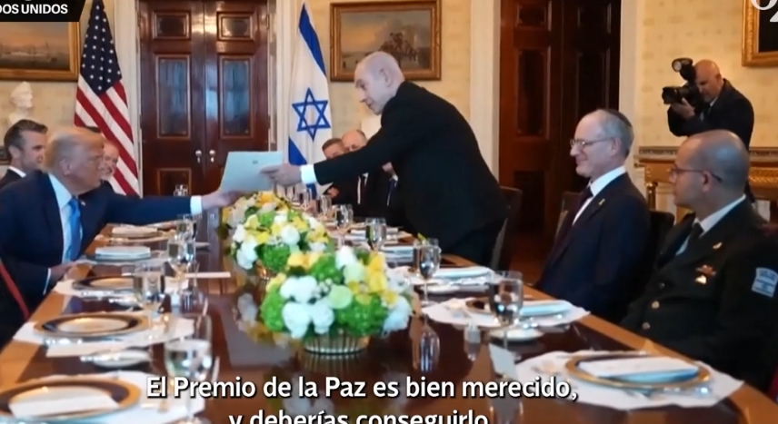 Benjamin Netanyahu propone a Donald Trump para el Nobel de la Paz, en una cena colmada de elogios y el trasfondo de la guerra en Gaza