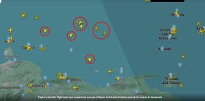 Ocho aviones militares de Estados Unidos volvieron a volar cerca de las costas de Venezuela