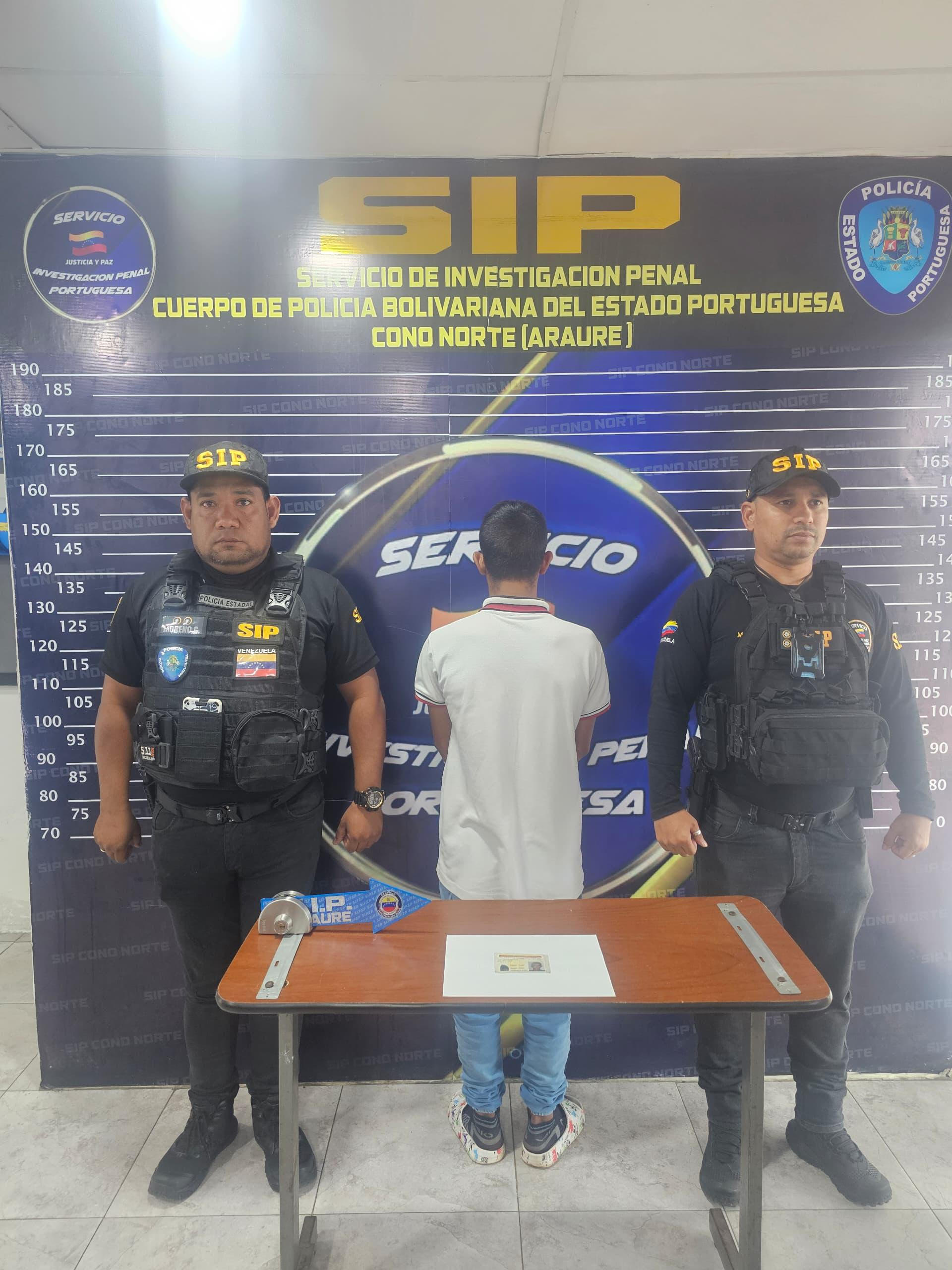 Detenido joven solicitado por el Tribunal de Adolescentes tras presentarse ante el SIP en Araure